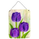 Caroline'S Treasures Purple Tulips By Maureen Bonfield Wall Or Door Hanging Prints Bmbo1033Ds1216, 16H X 12W, Multicol