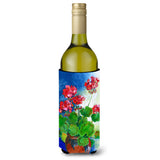 Caroline'S Treasures Geraniums By Maureen Benfield Wine Bottle Koozie Hugger, 750Ml, Multicolor