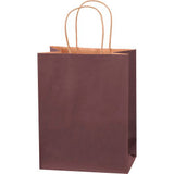 Global Industrial Tinted Shopping Bags 8W X 4-1/2D X 10-1/4H Brown 250/Pack