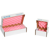Global Industrial Anti Static Foam Shippers 12W X 12L X 2-3/4D Pink/White 24/Pack