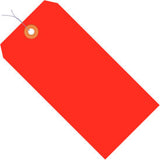 Global Industrial Shipping Tag Pre-Wired #4 4-1/4L X 2-1/8W Fluorescent Red 1000/Pack