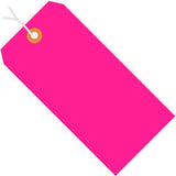 Global Industrial Shipping Tag Pre-Strung #6 5-1/4L X 2-5/8W Fluorescent Pink 1000/Pack
