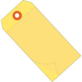 Global Industrial Self-Laminating Tag #5 4-3/4L X 2-3/8W Yellow 100/Pack