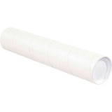 Mailing Tubes With Caps 4 Dia. X 36L 0.07 Thick White 15/Pack