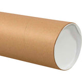 Jumbo Mailing Tubes With Caps 6 Dia. X 24L 0.125 Thick Kraft 10/Pack