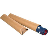 Crimped End Mailing Tubes 4 Dia. X 24L 0.08 Thick Kraft 15/Pack