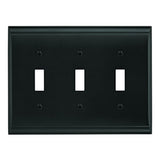 Candler 3 Toggle Black Bronze Wall Plate