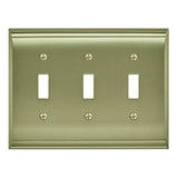 Candler 3 Toggle Golden Champagne Wall Plate