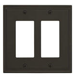 Mulholland 2 Rocker Black Bronze Wall Plate