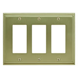 Mulholland 3 Rocker Golden Champagne Wall Plate