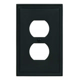 Mulholland 1 Receptacle Black Bronze Wall Plate