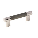 Esquire 3In & 3-3/4 In (76Mm & 96 Mm) Center-To-Center Polished Nickel/Gunmetal Cabinet Pull