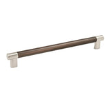 Esquire 10-1/16 In (256 Mm) Center-To-Center Satin Nickel/Oil-Rubbed Bronze Cabinet Pull