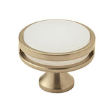 Oberon 1-3/4 In (44 Mm) Diameter Golden Champagne/Frosted Cabinet Knob