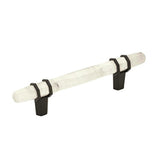 Carrione 3-3/4 In (96 Mm) Center-To-Center Marble White/Black Bronze Cabinet Pull