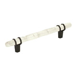 Carrione 5-1/16 In (128 Mm) Center-To-Center Marble White/Black Bronze Cabinet Pull
