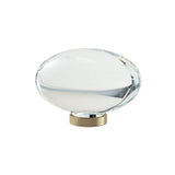Glacio 1-3/4 In (44 Mm) Length Clear/Golden Champagne Cabinet Knob