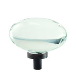 Glacio 1-3/4 In (44 Mm) Length Clear/Oil-Rubbed Bronze Cabinet Knob