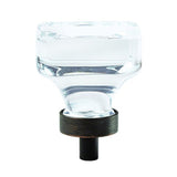 Glacio 1-3/8 In (35 Mm) Length Clear/Oil-Rubbed Bronze Cabinet Knob