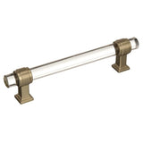 Glacio 5-1/16 In (128 Mm) Center-To-Center Clear/Golden Champagne Cabinet Pull