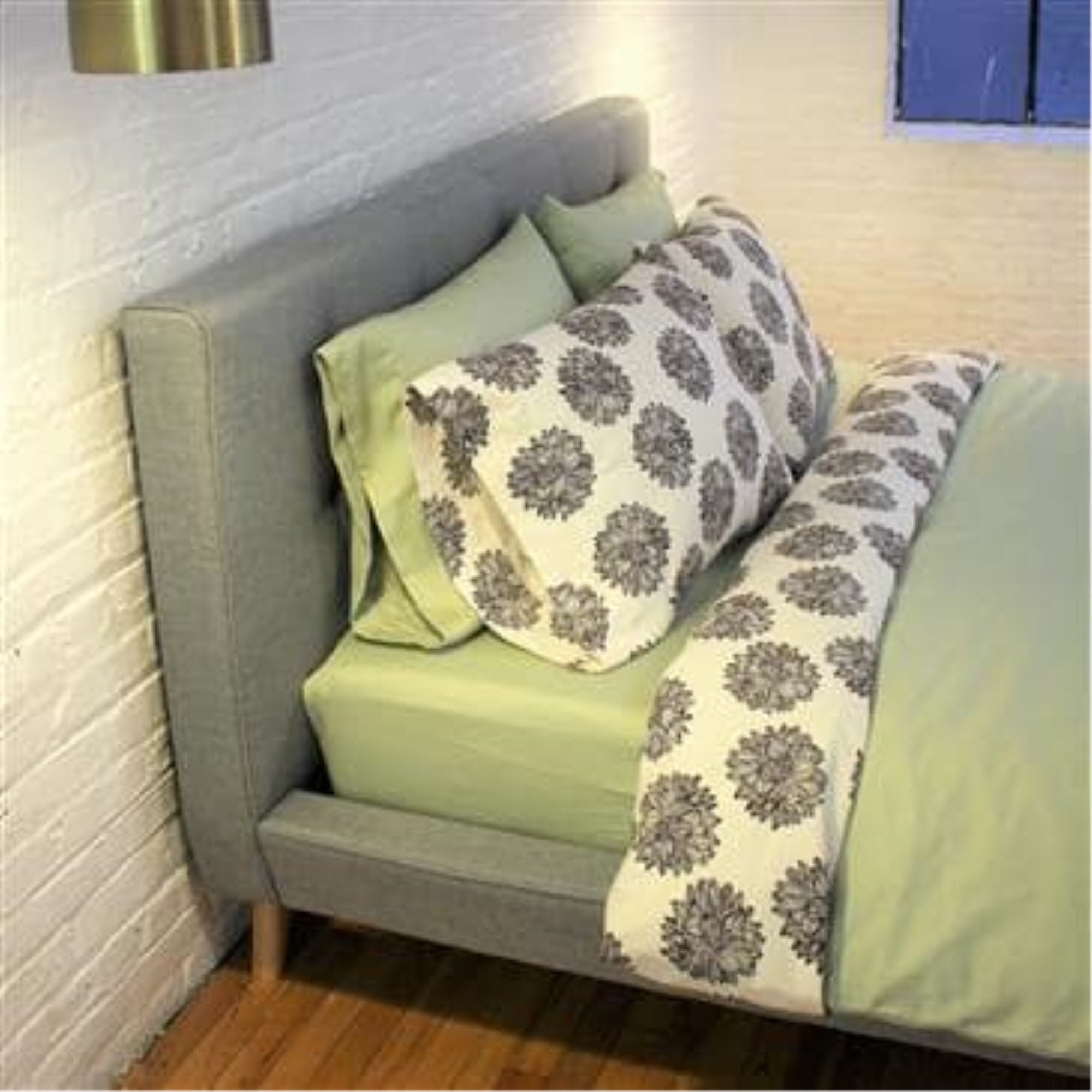 16 X19 Slip-On Cover In Wlh E Organic Cotton Sateen Sheeting Printed Fabric