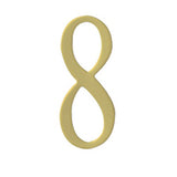 2 Inch Brass Self Adhesive Address Number. Number: 8