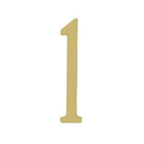 3 Inch Brass Self Adhesive Address Number. Number: 1