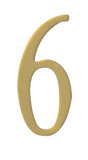 3 Inch Brass Self Adhesive Address Number. Number: 6