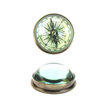 Paper Weight Marine Desktop Compass. Antique Brass, Felt Lining (22)