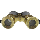 Brass Binoculars W/ Faux Leather Wrap (4874)