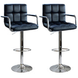 Amerihome Bsarmset Modern Padded Bar Stool - 2 Piece