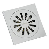 Kingston Brass Bsf4161C Watercourse Sunburst 4 Square Grid Shower Drain, Polished Chrome