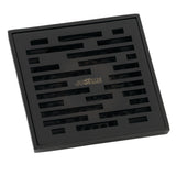 Kingston Brass BSF6310MB Watercourse Transit 4 Square Grid Shower Drain, Matte Black