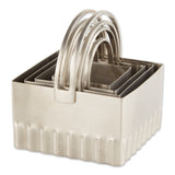 Rsvp Biscuit Cutters - Square Rippled Set Of 4