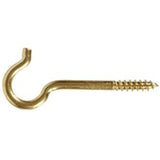Hillman 321248 0.135 x 2.06 in. Solid Brass Screw Hook Pack of 25