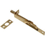 Hillman 852229 6 in. Solid Brass & Bright Brass Flush Bolt