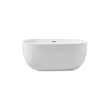 54 inch soaking roll top bathtub in glossy white