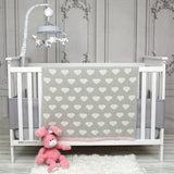 Parkland Collection Heartcloud Transitional Light Grey Knitted 32 X 40 Baby Blanket