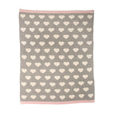 Parkland Collection Heartcloud Transitional Light Grey Knitted 32 X 40 Baby Blanket