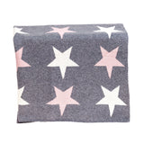 Parkland Collection Twinkle Stars Transitional Light Grey Knitted 32 X 40 Baby Blanket
