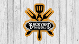 Backyard Bar and Grill Door Hanger - DIY Unfinished Kit - Lvl 2