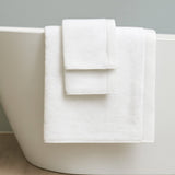 Bamboo Cotton Towel Set - Viscose from Bamboo + Cotton - 3pc - White
