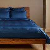 Bamboo Duvet Cover Set - 100% Viscose from Bamboo - 3pc - Indigo