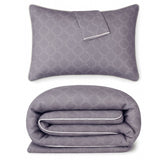 Bamboo Duvet Cover Set - 100% Viscose from Bamboo - 3pc - Platinum Geo