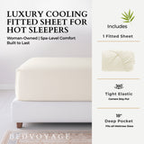 Bamboo Fitted Sheet - 100% Viscose from Bamboo - Ivory