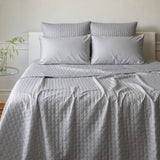 Bamboo Quilted Coverlet - 100% Viscose from Bamboo - Stone