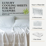Bamboo Sheet Set - 100% Viscose from Bamboo - White