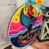 Beach Please I'm a Mermaid Door Hanger - DIY Unfinished Kit - Lvl 2