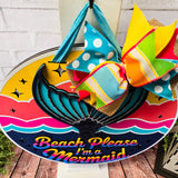 Beach Please I'm a Mermaid Door Hanger - DIY Unfinished Kit - Lvl 2