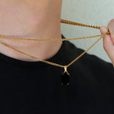 Black Onyx Stone Pendant Set